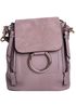Faye Backpack Mini, &pound;520, Handbags, Grey, Suede, Front view